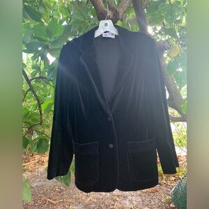 ✨⚡️💥Act lll Woman Velvet Two Button Black Blazer Jacket